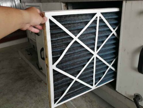 Changing a furnace filter